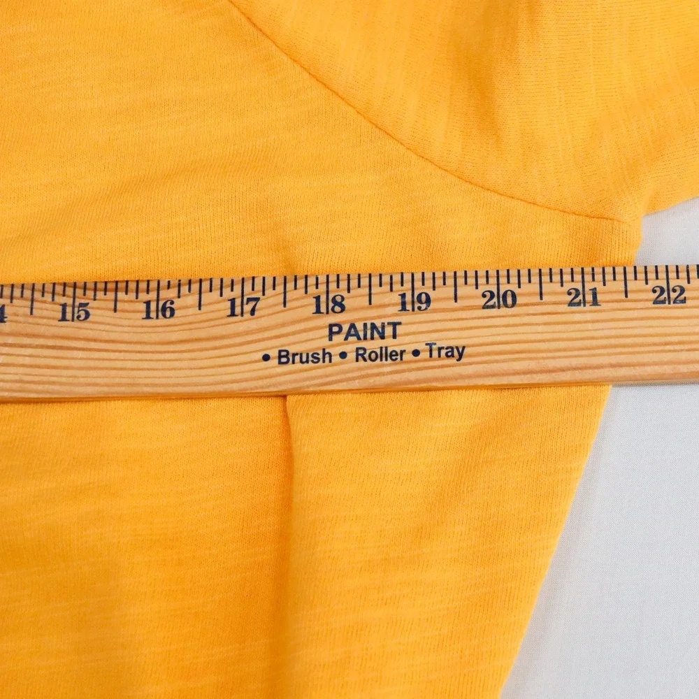 J.Crew‎ Vintage Fleece Sweatshirt Women XS Yellow Raglan Crewneck Lightweight